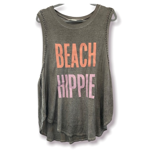 VINTAGE HAVANA Beach Hippie Boho Graphic Sleeveless Muscle T-Shirt Medium - Picture 2 of 6